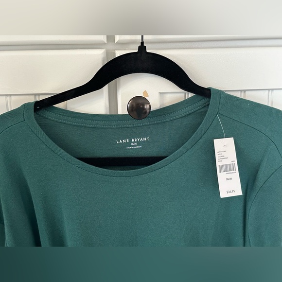 Lane Bryant Classic Long Sleeve Crewneck in Forest Green NWT Size 18/20 2X - Picture 3 of 8